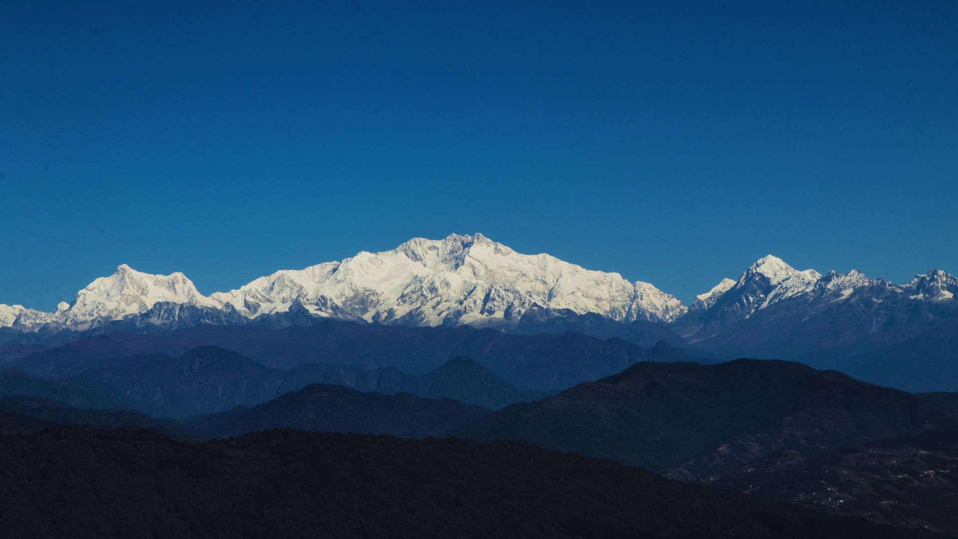 View of Mt Kanchenjunga from Darjeeling