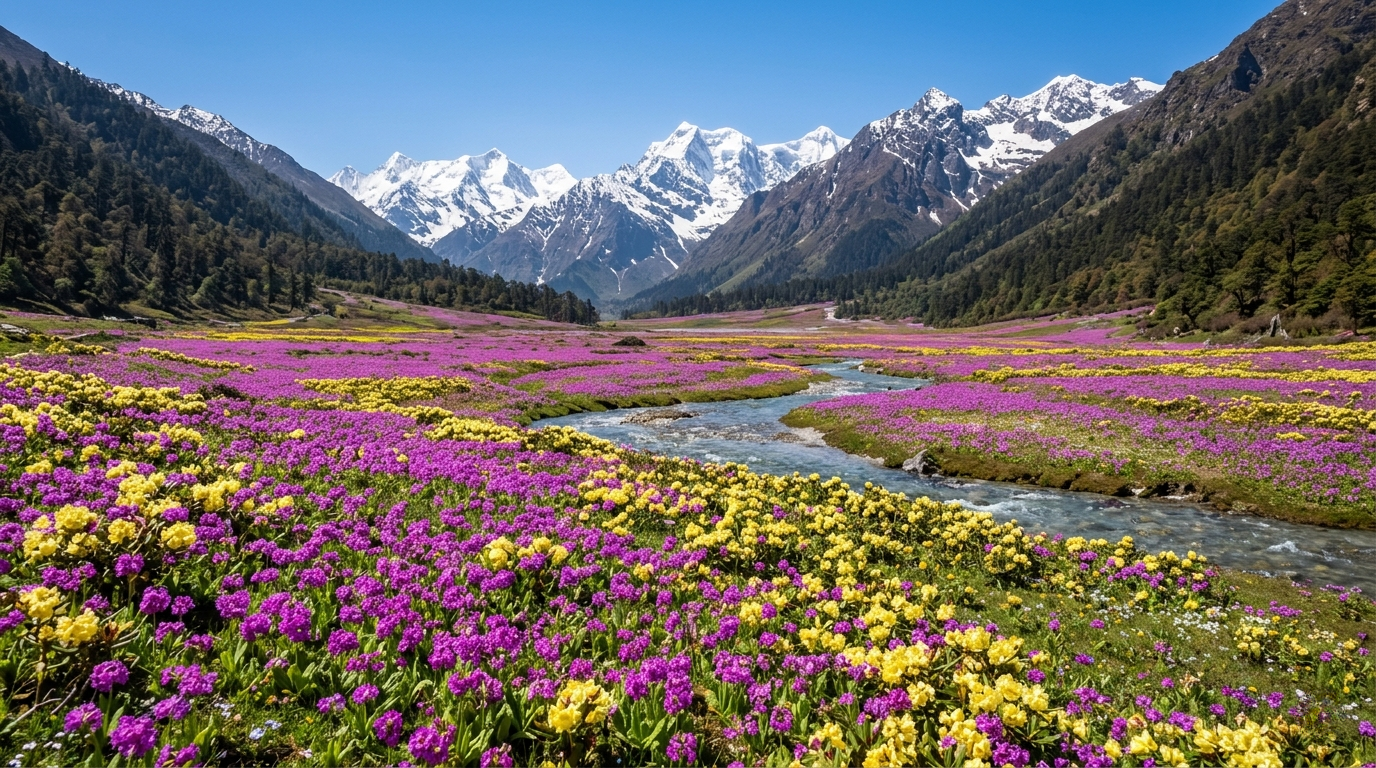 Yumthang Valley Sikkim Wildflower Bloom Summer | Wizzride